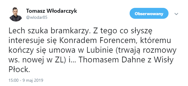 DWÓCH bramkarzy z Ekstraklasy na celowniku Lecha Poznań